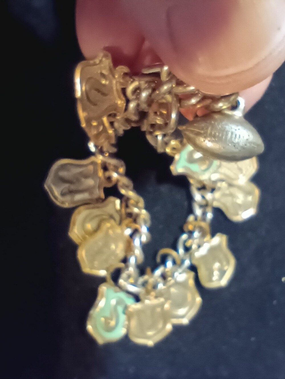 Vintage School Spirit Charm Bracelet. Sam Houston JHS - Picture 6 of 7